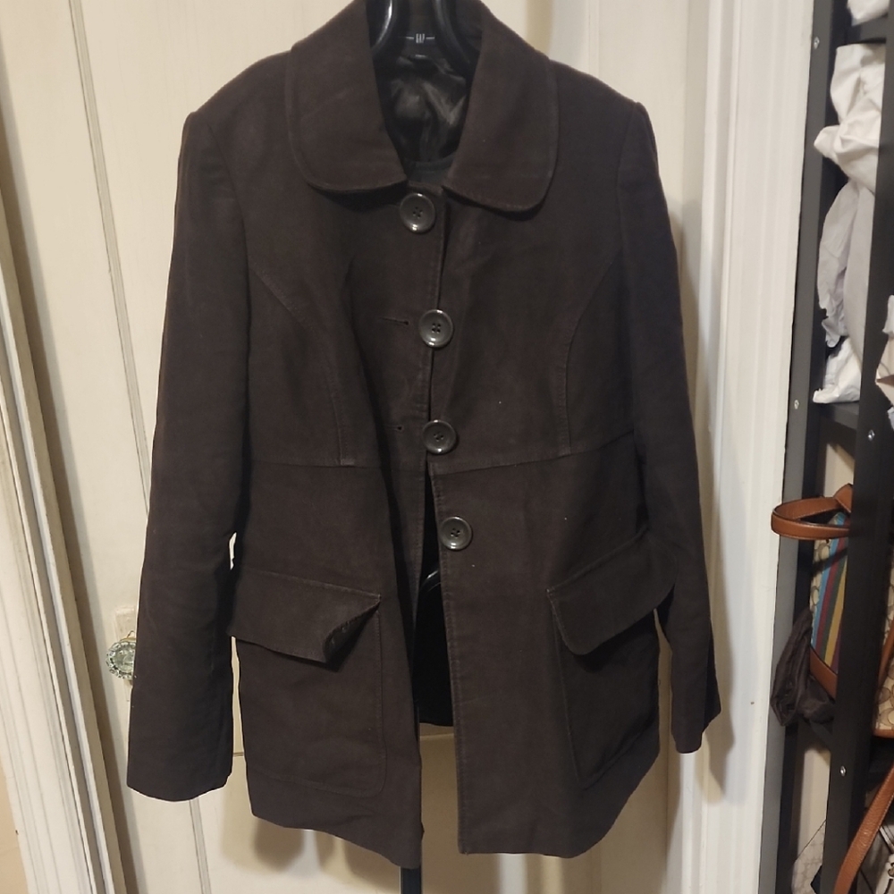 GAP Women's Dark Brown Pea Coat